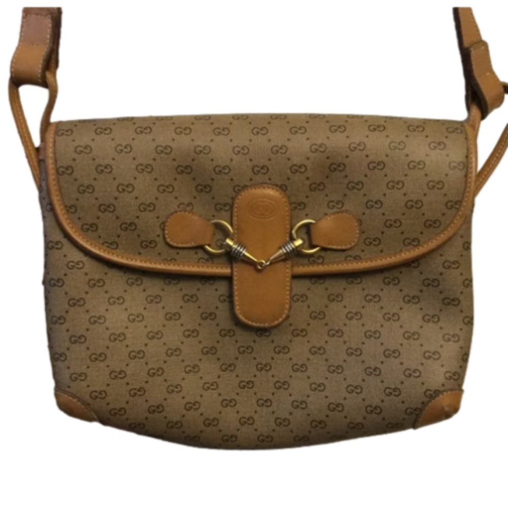 Gucci Vintage Guccisima Micro GG Horsebit Flap Crossbody Purse Tote Bag Y2K Gift